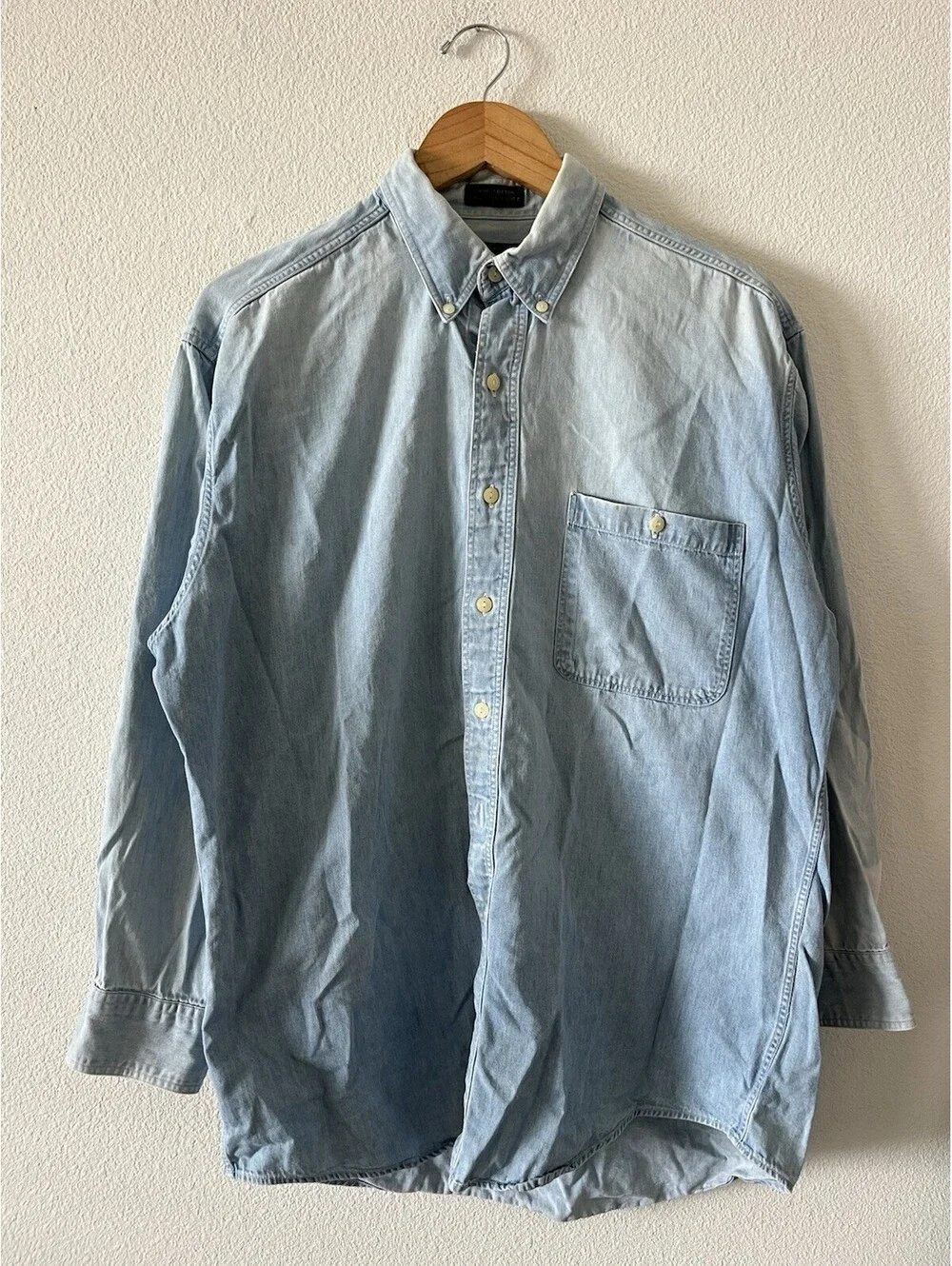 Vintage Chaps Ralph Lauren Denim Button Down Shirt 16 32/33